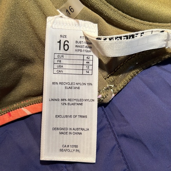 NWT - Seafolly Women's Bustier Bandeau Bikini Top - Paradise Garden Avocado - 12 - Picture 11 of 14